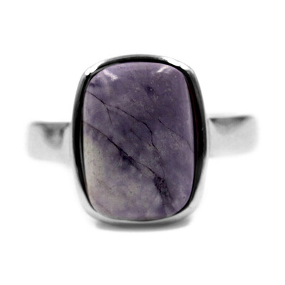 Fluorit-Opal-Silberring
