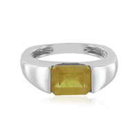 Gelber Madagaskar-Saphir-Silberring