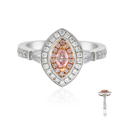 Pinkfarbener I1 Diamant-Goldring (CIRARI)