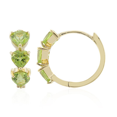 Burmesischer Peridot-Silberohrringe