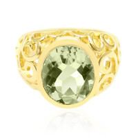 Grüner Amethyst-Silberring