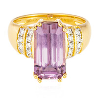 Pinkfarbener Diaspor-Goldring (AMAYANI)