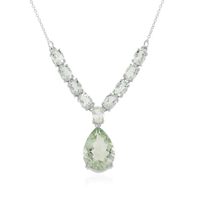 Grüner Amethyst-Silbercollier