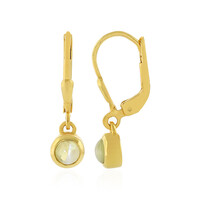 Chrysoberyll-Katzenauge-Silberohrringe