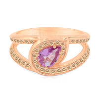 Pinkfarbener Saphir-Goldring