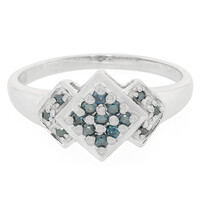 Fancy-Diamant-Silberring