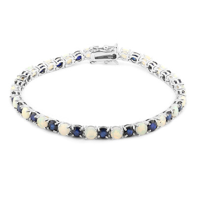 Edelstein-Silberarmband