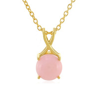 Pinkfarbener Opal-Silberhalskette