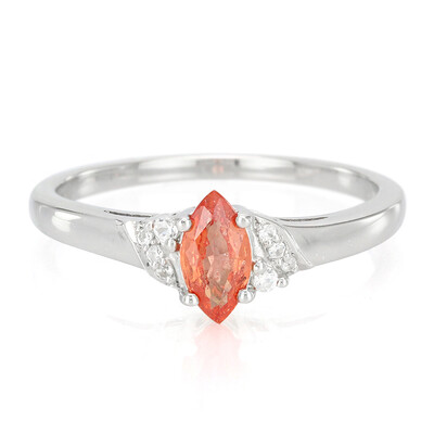 Padparadscha-Saphir-Silberring