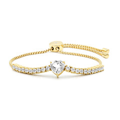 Weißer Topas-Silberarmband