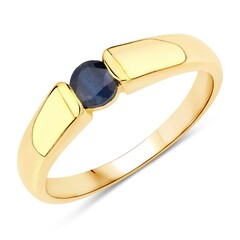Blauer Saphir-Silberring