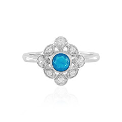 Äthiopischer Blauer Opal-Silberring
