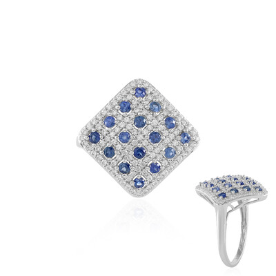 Blauer Saphir-Goldring