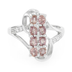 Nicht erhitzter Padparadscha-Saphir-Goldring (AMAYANI)