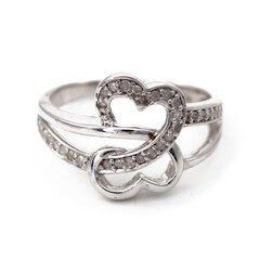 Diamant-Silberring
