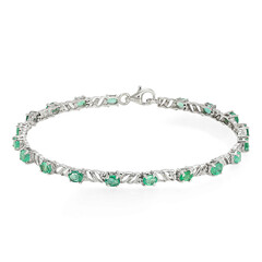 Sambia-Smaragd-Silberarmband