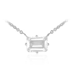 Weißer Topas-Silbercollier