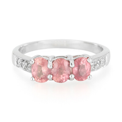 Padparadscha-Saphir-Silberring