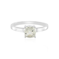 Grüner Amethyst-Silberring
