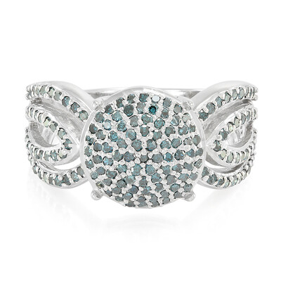 Fancy-Diamant-Silberring