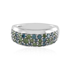 Grüner I3 Brillant-Platinring (KM by Juwelo)