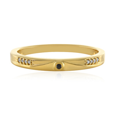 Schwarzer Diamant-Silberring