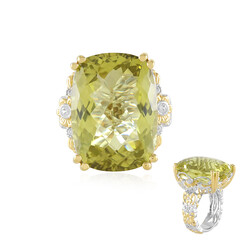 Ouro Verde-Quarz-Silberring (Gems en Vogue)