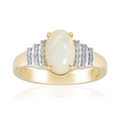 Brasilianischer Weißer Opal-Goldring