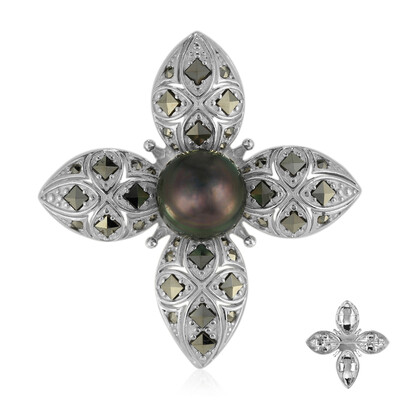 Tahitiperlen-Silberanhänger/-brosche (Annette classic)