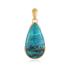 Blauer Atacama-Opal-Silberanhänger