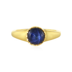 Blauer Stern-Saphir-Silberring