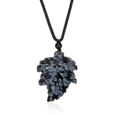Schneeflocken-Obsidian-Collier
