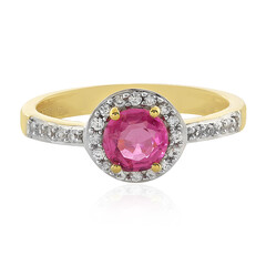 Pinkfarbener Madagaskar-Saphir-Silberring