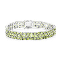 Burmesischer Peridot-Silberarmband