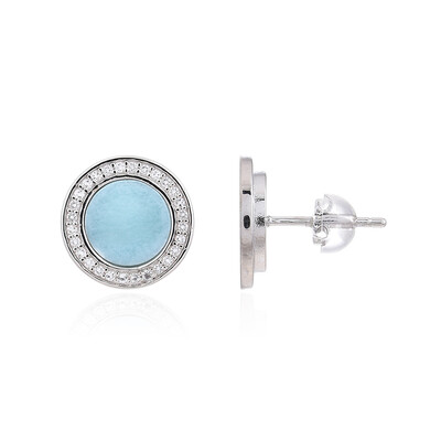 Larimar-Silberohrringe