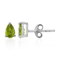 Burmesischer Peridot-Silberohrringe