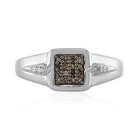I2 Champagner-Diamant-Silberring