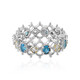 Neonblauer Apatit-Silberring (Dallas Prince Designs)