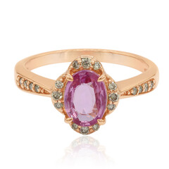 Pinkfarbener Saphir-Goldring