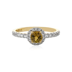 Gelber Tansanit-Goldring