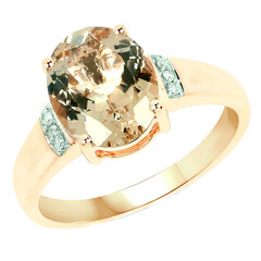 AAA-Brasilianischer Morganit-Goldring