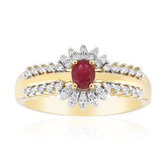 Roter Beryll-Goldring