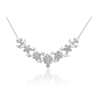 Weißer Topas-Silbercollier
