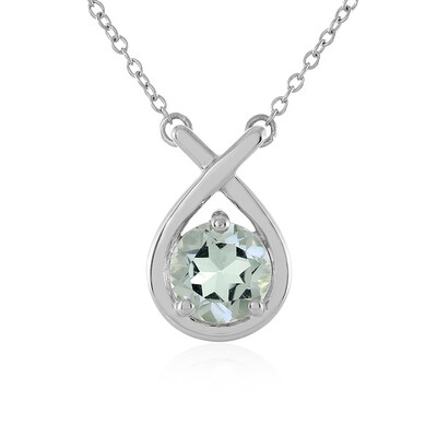 Grüner Amethyst-Silberhalskette
