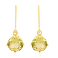 Ouro Verde-Quarz-Silberohrringe