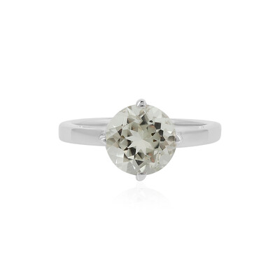 Grüner Amethyst-Silberring