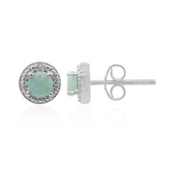Blauer Opal-Silberohrringe