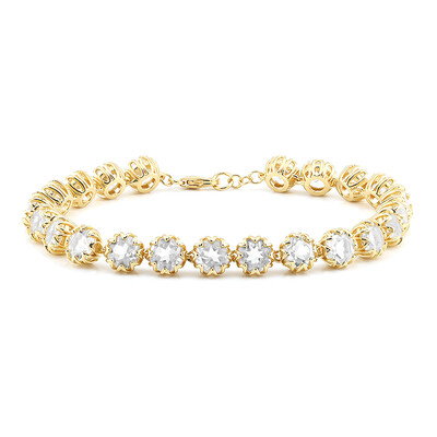 Weißer Topas-Silberarmband