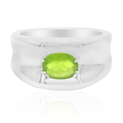 Brasilianischer Grüner Opal-Silberring