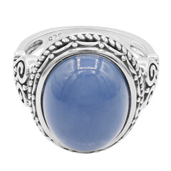 Blauer Opal-Silberring